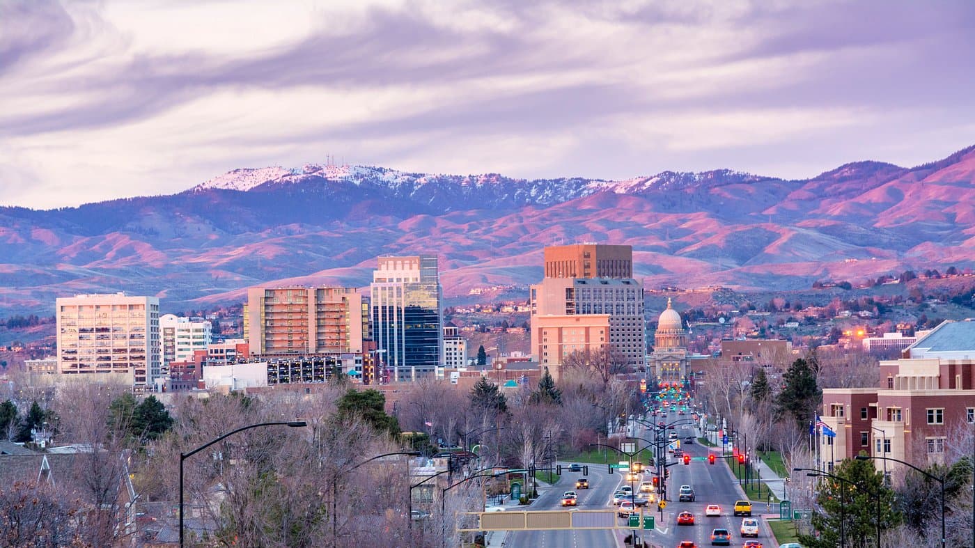 Downtown Boise and the foothills